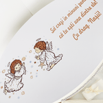 Trusou personalizat botez cu cufar, muselina si lumanare ceara naturala - Alesia - Botez bebelusi