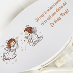 Trusou personalizat botez cu cufar, muselina si lumanare hand made - Alesia - Botez bebelusi