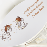Trusou personalizat botez cu cufar, muselina si lumanare hand made - Alesia - Botez bebelusi