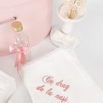 Trusou personalizat botez cu cufar, muselina si lumanare hand made - Talia - Botez bebelusi